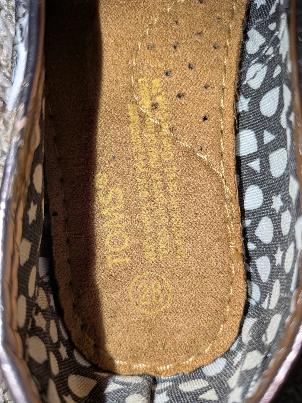 Toms Kids Sparkly Gray Slip-On Shoes